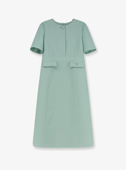 Valentino Crepe Couture Midi Dress Celadon
