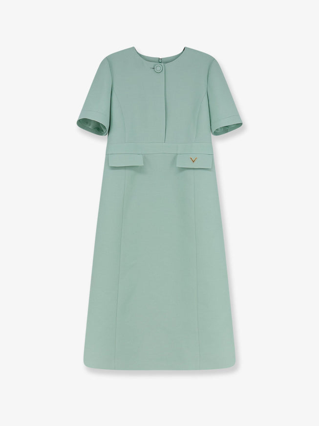 Valentino Crepe Couture Midi Dress Celadon