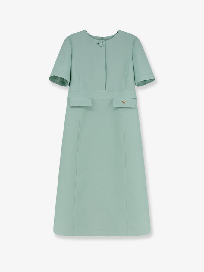 Valentino Crepe Couture Midi Dress Celadon