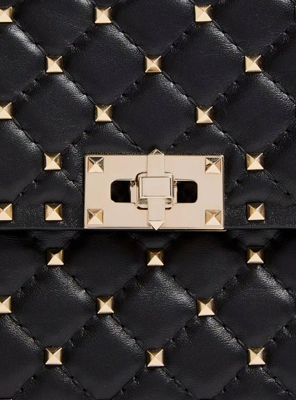 Valentino Garavani Rockstud Spike Leather Crossbody Bag With Iconic All-Over Studs