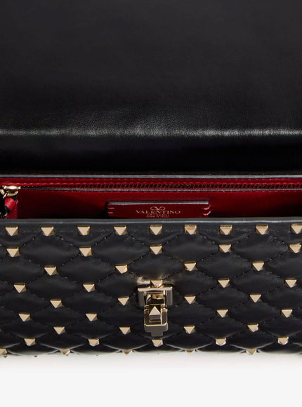 Valentino Garavani Rockstud Spike Leather Crossbody Bag With Iconic All-Over Studs