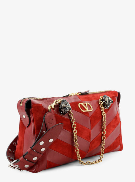 Valentino Garavani Panthea Suede And Leather Crossbody Bag