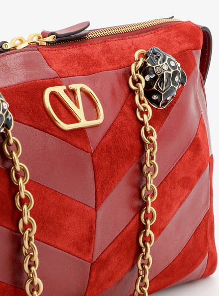 Valentino Garavani Panthea Suede And Leather Crossbody Bag