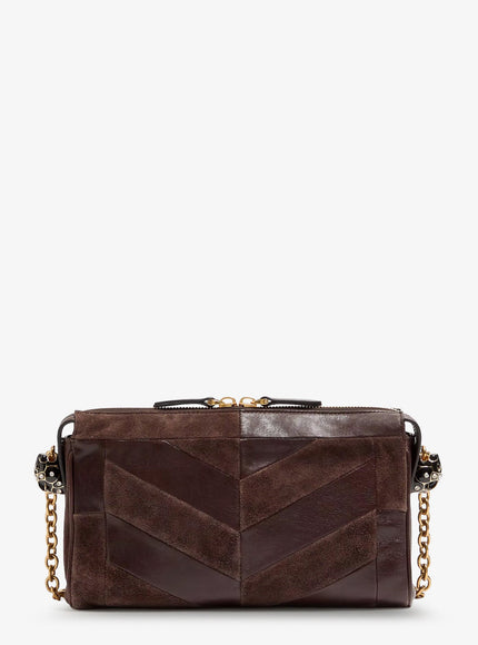 Valentino Garavani Panthea Suede And Leather Crossbody Bag