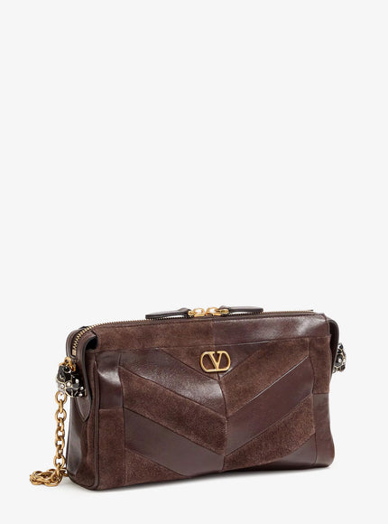 Valentino Garavani Panthea Suede And Leather Crossbody Bag