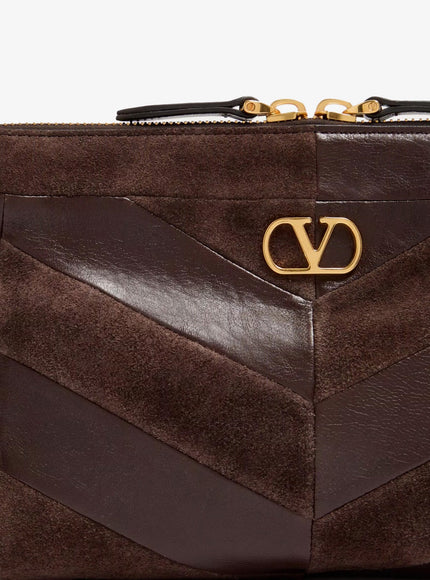 Valentino Garavani Panthea Suede And Leather Crossbody Bag