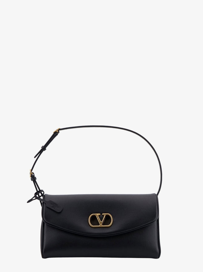 Valentino Garavani Devain Leather Shoulder Bag Uni Nero