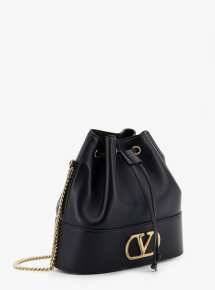 Valentino Garavani Vlogo Signature Leather Bucket Bag