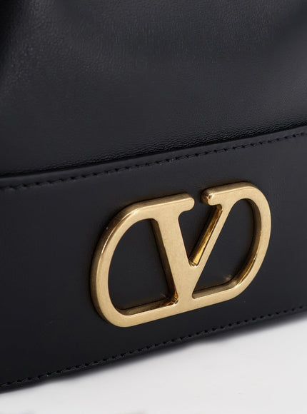 Valentino Garavani Vlogo Signature Leather Bucket Bag