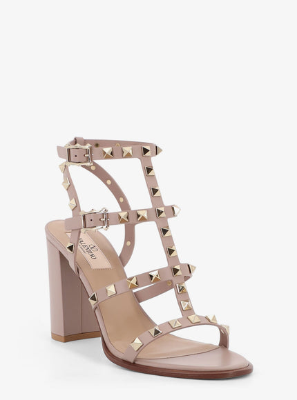 Valentino Garavani Rockstud Leather Sandals With Iconic All-Over Studs