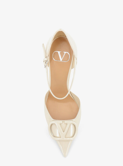 Valentino Garavani D'orsay Patent Pumps With Vlogo Signature