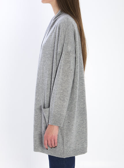 Allude Open Cardigan In Virgin Wool And Cashmere