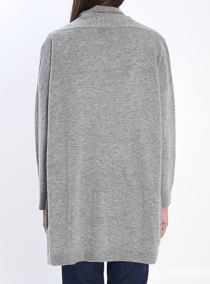 Allude Open Cardigan In Virgin Wool And Cashmere