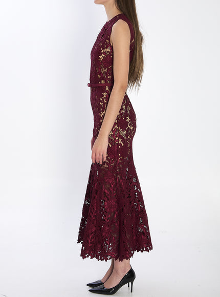 Self Portrait Guipure Lace Midi Dress