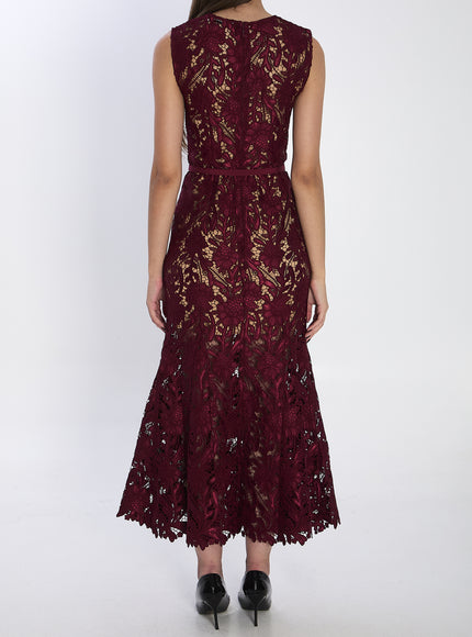 Self Portrait Guipure Lace Midi Dress