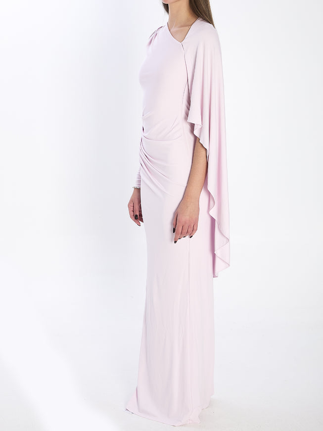 Self Portrait Jersey Drape Midi Dress
