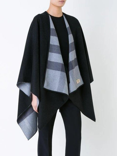 Burberry Charlotte Wool Reversible Poncho Cape