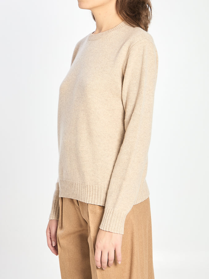 Max Mara Crew Neck Sweater In Cashmere