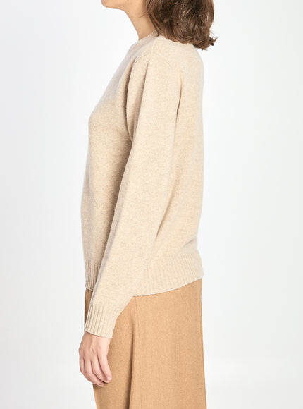 Max Mara Crew Neck Sweater In Cashmere