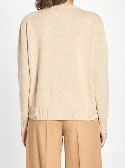 Max Mara Crew Neck Sweater In Cashmere