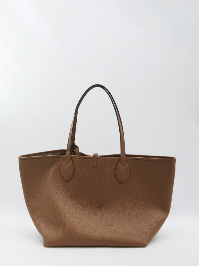 Gucci Large Gucci Totissima Reversible Bag QT Brown
