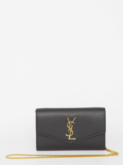 Saint Laurent Uptown Pouch With Chain QT Black