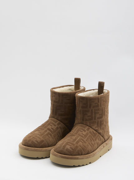 Fendi Ff Boots In Suede