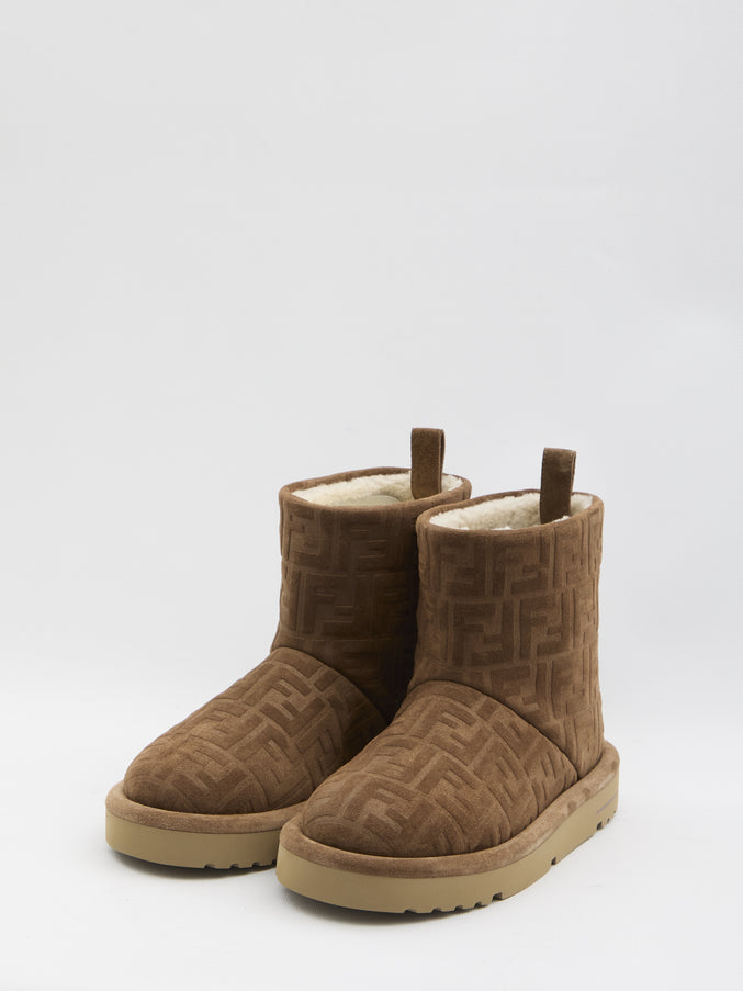 Fendi Ff Boots In Suede