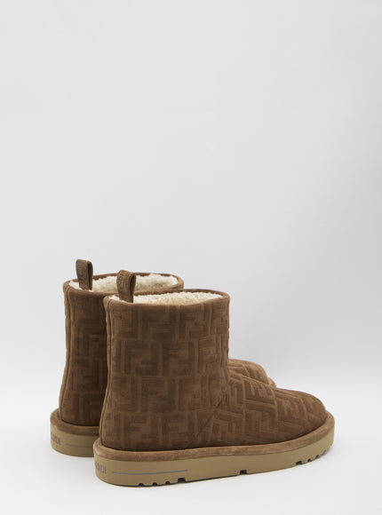 Fendi Ff Boots In Suede