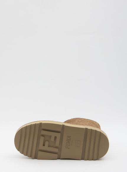 Fendi Ff Boots In Suede