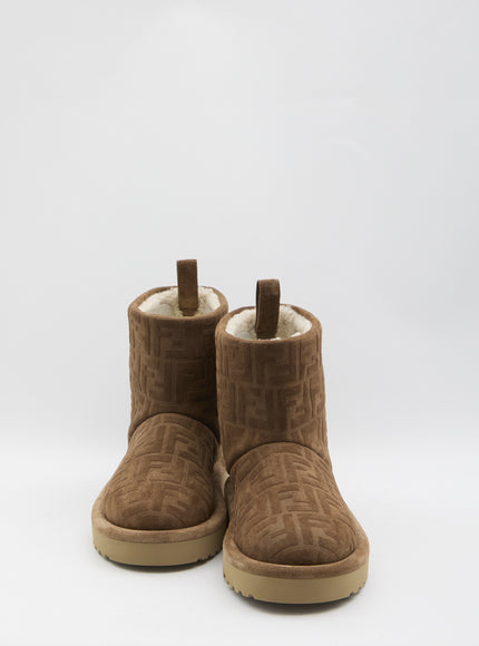 Fendi Ff Boots In Suede