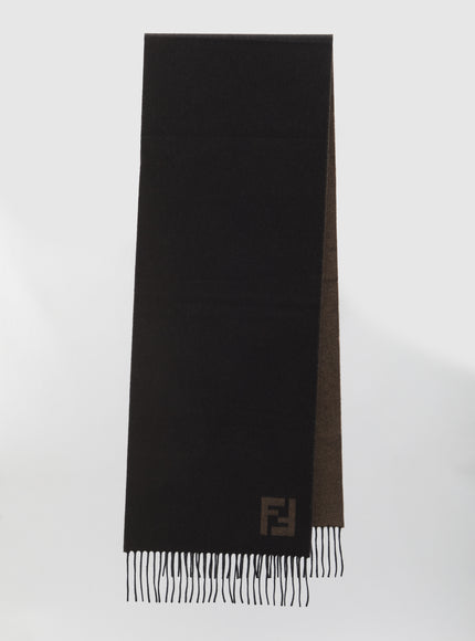 Fendi Scarf Ff In Wool And Cashmere QT Black