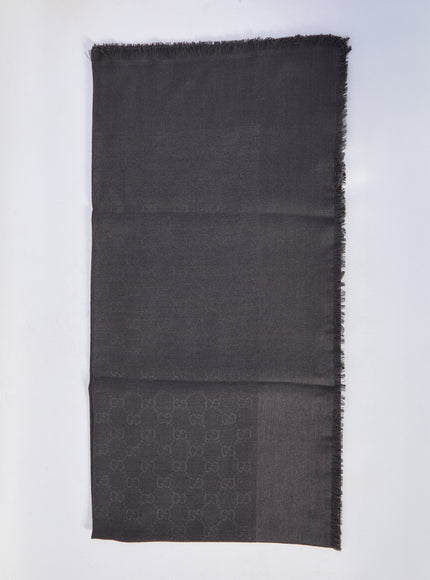 Gucci Gg Jacquard Scarf QT Grey