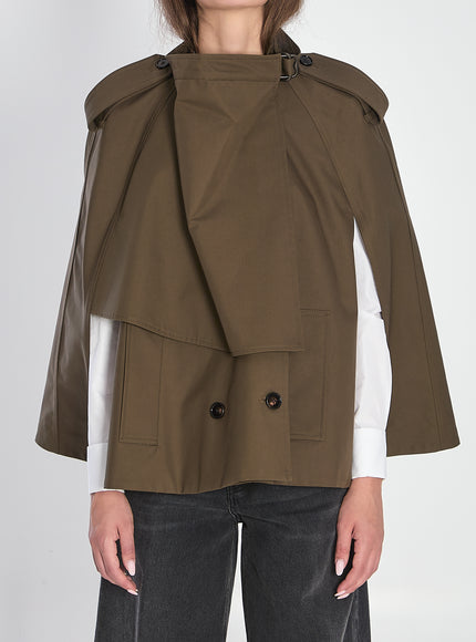 Burberry Juniper Cotton Cape Green