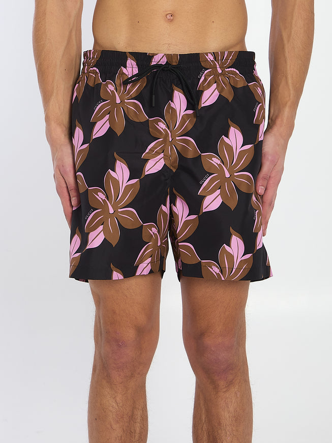 Gucci Infinity Print Swimsuit Multicolor