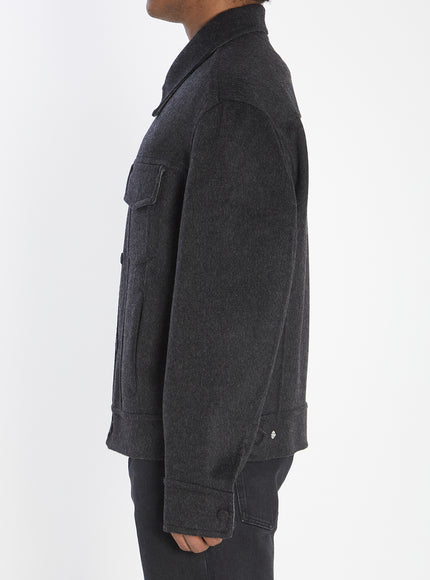 Ami Paris Trucker Jacket In Wool