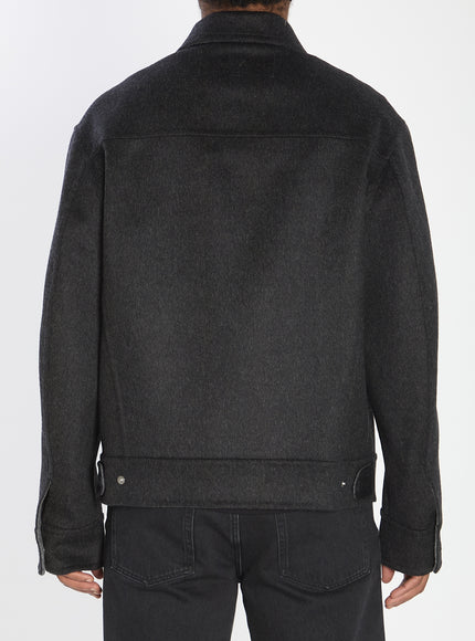 Ami Paris Trucker Jacket In Wool