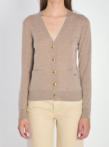 Celine Triomphe Cardigan Brown