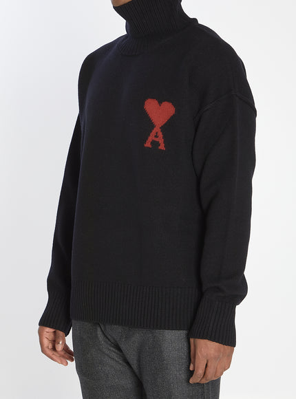Ami Paris Ami De Coeur Turtleneck Sweater