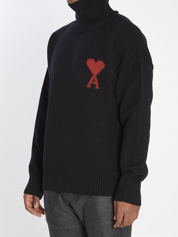 Ami Paris Ami De Coeur Turtleneck Sweater