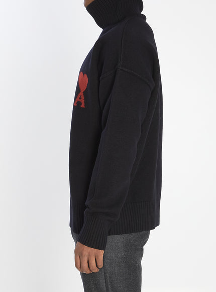 Ami Paris Ami De Coeur Turtleneck Sweater