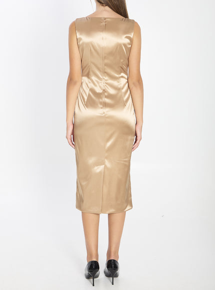 Dolce & Gabbana Stretch Satin Midi Dress