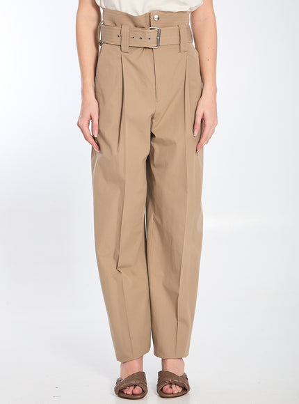 Bottega Veneta Wide Leg Trousers Beige