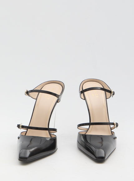 Gucci Mules With Transparent Wedge Heel