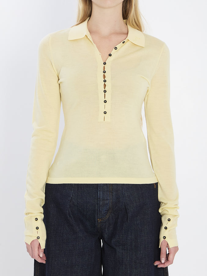 Jacquemus Fine Merino Wool Knit Yellow