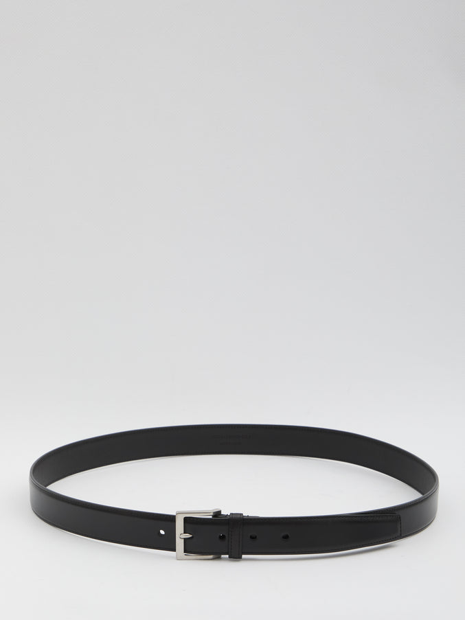 Saint Laurent Belt With Square Buckle Black