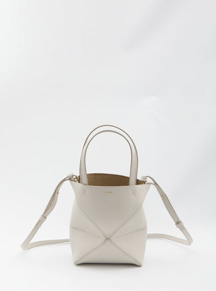Loewe Puzzle Fold Mini Tote Bag QT Beige