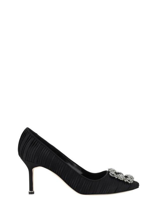 Manolo Blahnik Hangisi Satin Buckle Pump