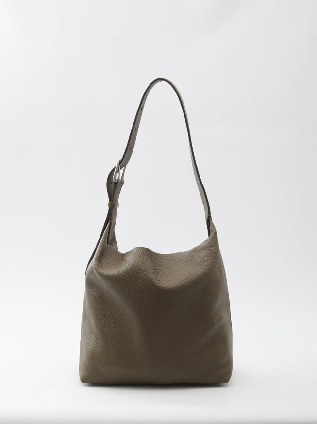 The Row Isa Bag In Deerskin Leather QT Green