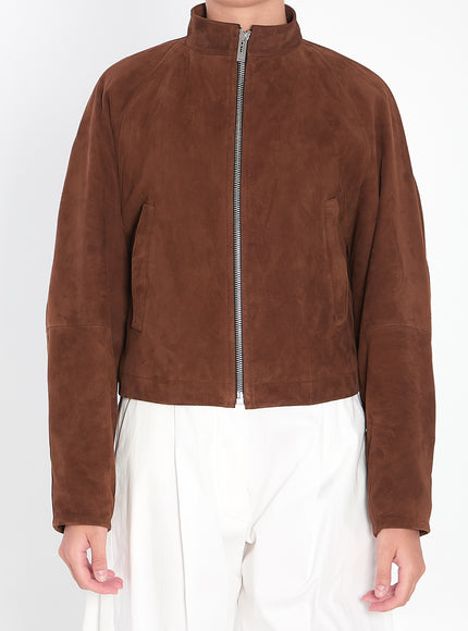 Alaia Suede Jacket 38 Brown